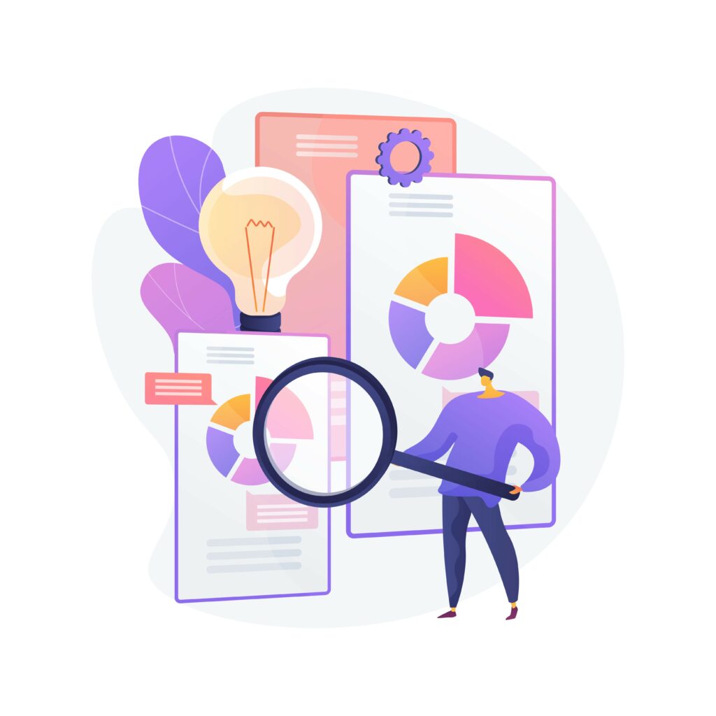 A manager looking into data to derive actionable insights.